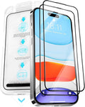 2 Pack Screen Protector for iPhone 16 Plus,Durable and Drop-Proof with 9H Hardness,Bubble-and-Dust-Free 16 Plus HD High-Aluminum Tempered Glass,Easy Installation Exclusively