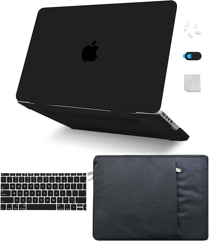 KECC Compatible with MacBook Pro 16 inch Case 2025 2024 2023 2022 2021 Release M4 M3 M2 M1 A3403 A3186 A2991 A2780 A2485 Protective Plastic Hard Shell + Keyboard Cover + Sleeve, Matte Black