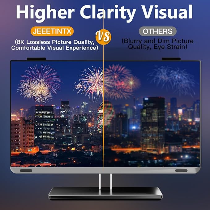 Magnetic Computer Privacy Screen Filter 27 Inch for Frameless Monitor Thin Bezel 16:9 Widescreen, Hanging Removable Anti Blue Light Privacy Filter Protector Eye Protection