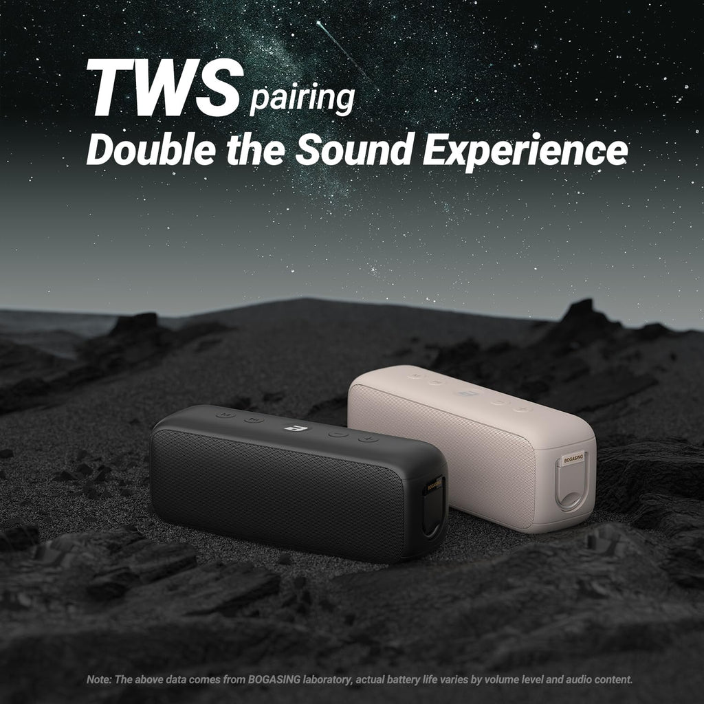 BOGASING G6 Portable Bluetooth Speaker with 30W Loud & Clear Sound