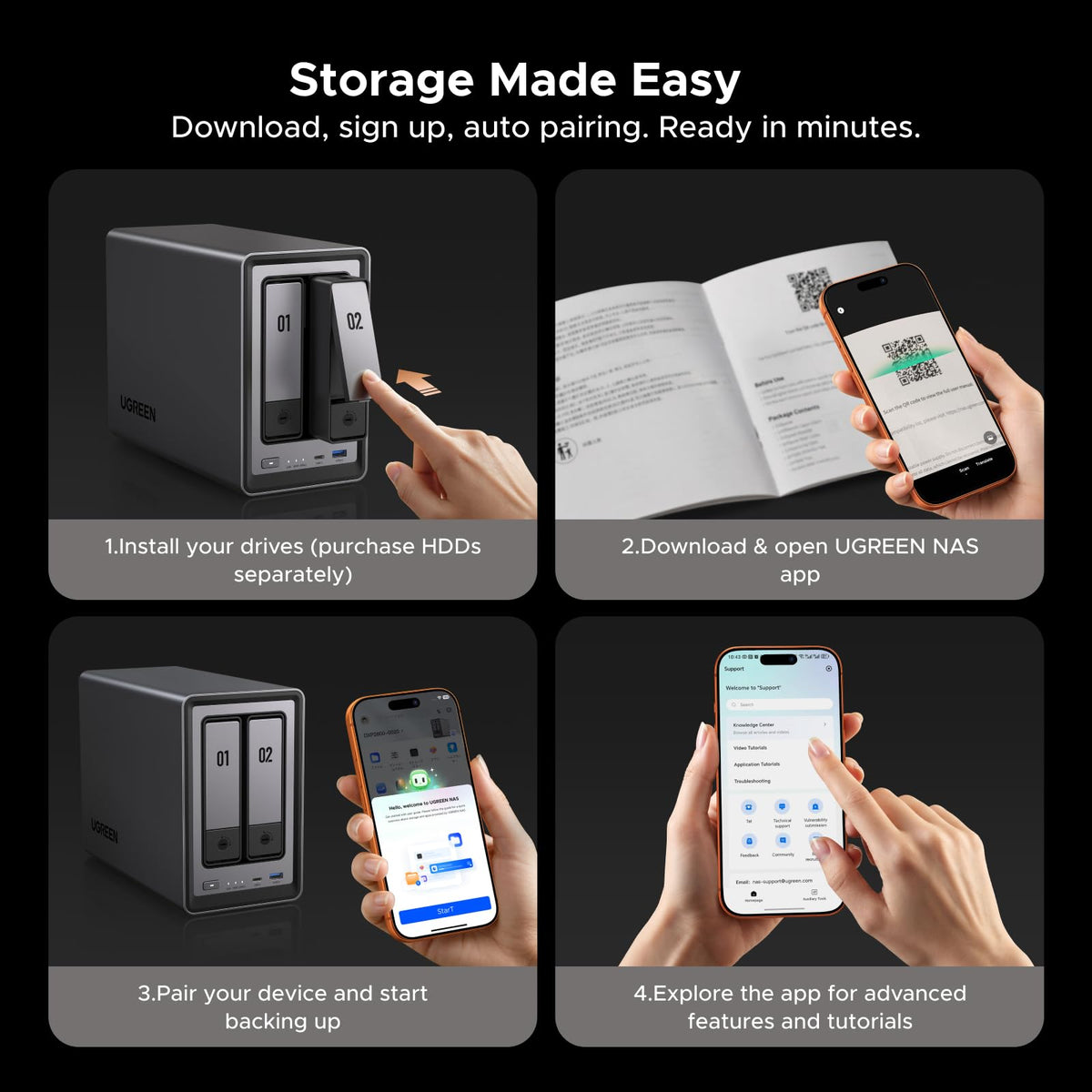 UGREEN NAS DXP2800 2-Bay for Advanced Home Users, Remote Workers & Creators