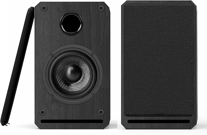 LONPOO Plug-N-Play Gaming Computer Speaker for Desktop and PC, 30W RMS Active Bookshelf Speaker with 3-Inch Full Range Speaker,Support Bluetooth 5.3, USB Playback,Aux-in and 3.5mm Earphone Port,Sliver