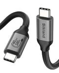 Silkland USB 4 Cable for Thunderbolt 4 Cable, 40Gbps Data Sync, Support 8K/5K@60Hz, 4K@240Hz, 240W, NetBraid-48 USB C Monitor Cable 5FT Compatible for MacBook, Portable Monitor, SSD, Docking, eGPU