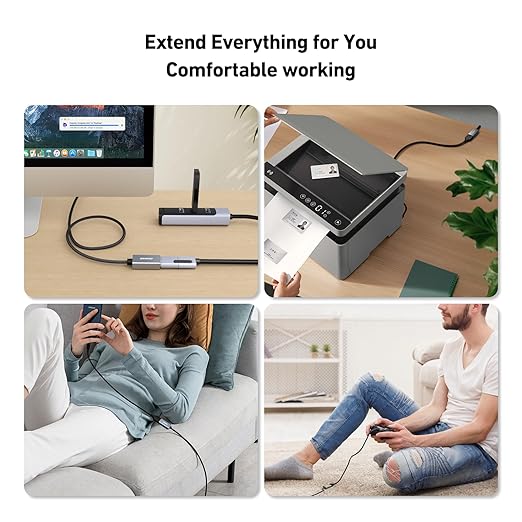 BENFEI USB 3.0 Extension Cable 3.3 Feet, Nylon Braided Compatible with Webcam, Camera, Phone, USB hub, Mouse, Keyboard, Printer, Hard Drive, Headset