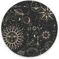 Armanza Round Mouse Pad, Celestial Pattern Sun and Moon Mouse Pad, Washable Gaming Mousepads with Lycra Cloth, Non-Slip Rubber Base Computer Small Mouse Pads for Wireless Mouse