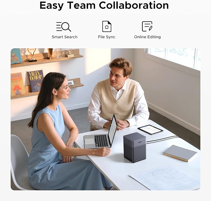 UGREEN NASync DH4300 Plus 4-Bay Desktop NAS, Support Capacity 120TB (Diskless), Remote Access, AI Photo Album, Beginner Friendly System, 8GB LPDDR4X RAM, 2.5GbE, 4K HDMI, Network Attached Storage