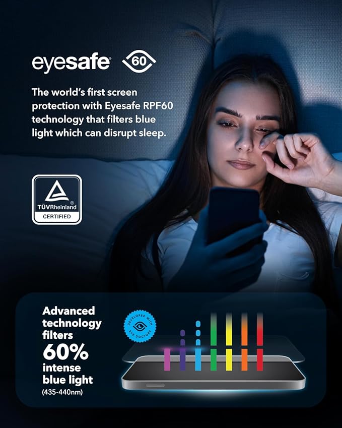 ZAGG Glass XTR3 Google Pixel 9 / Pixel 9 Pro Screen Protector - 10X Stronger with Recycled Glass, Enhanced Eyesafe Blue Light Filter, Anti-Reflective, Easy Installation