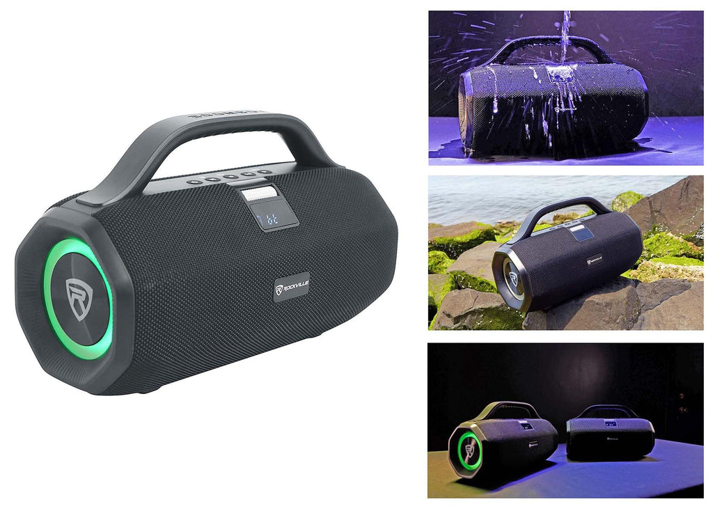 Rockville SONIC-50L Large Portable Bluetooth Speaker for Parties, Black