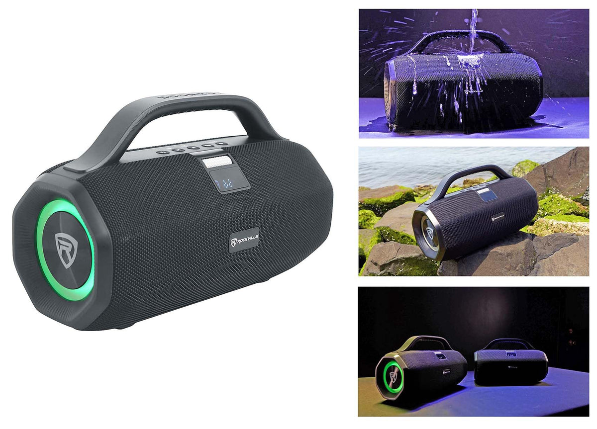 Rockville SONIC-50L Large Portable Bluetooth Speaker for Parties, Black