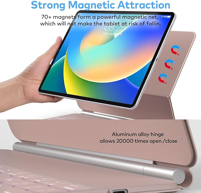 Keyboard Case for iPad Air 11-inch (M3 2025 / M2 2024) & iPad Pro 11 inch(1st/2nd/3rd/4th Generation) – Magic-Style Magnetic Keyboard Case with Multi-Touch Trackpad for 10.9” iPad Air 4th/5th Gen.