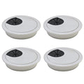 Desk Grommet 3-1/8" (80 mm), Desk Cord Hole Cover, Cable Grommet ABS Plastic, Desk Hole Grommet for Office and Home Table Cable, Detachable Cable Cord Organizer (Silver Sand 4 Pcs)