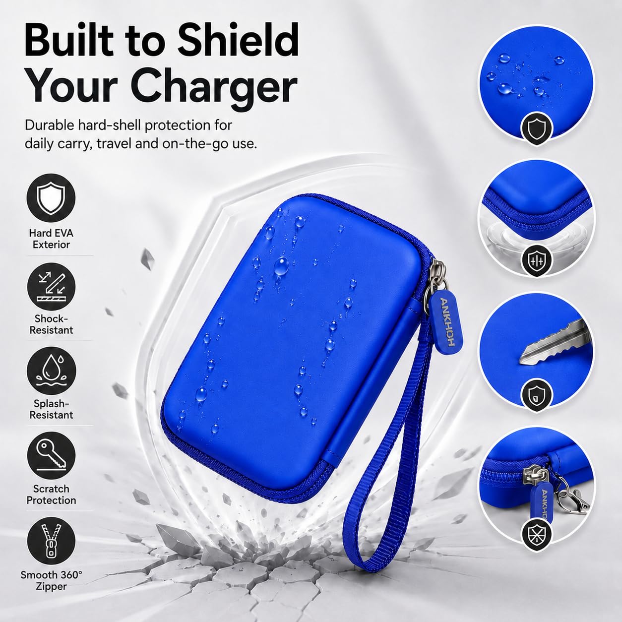 ANKHOH Travel Case for Iseyyox/for RTOPS/for QUZUDN 3 in 1 Wireless Charger