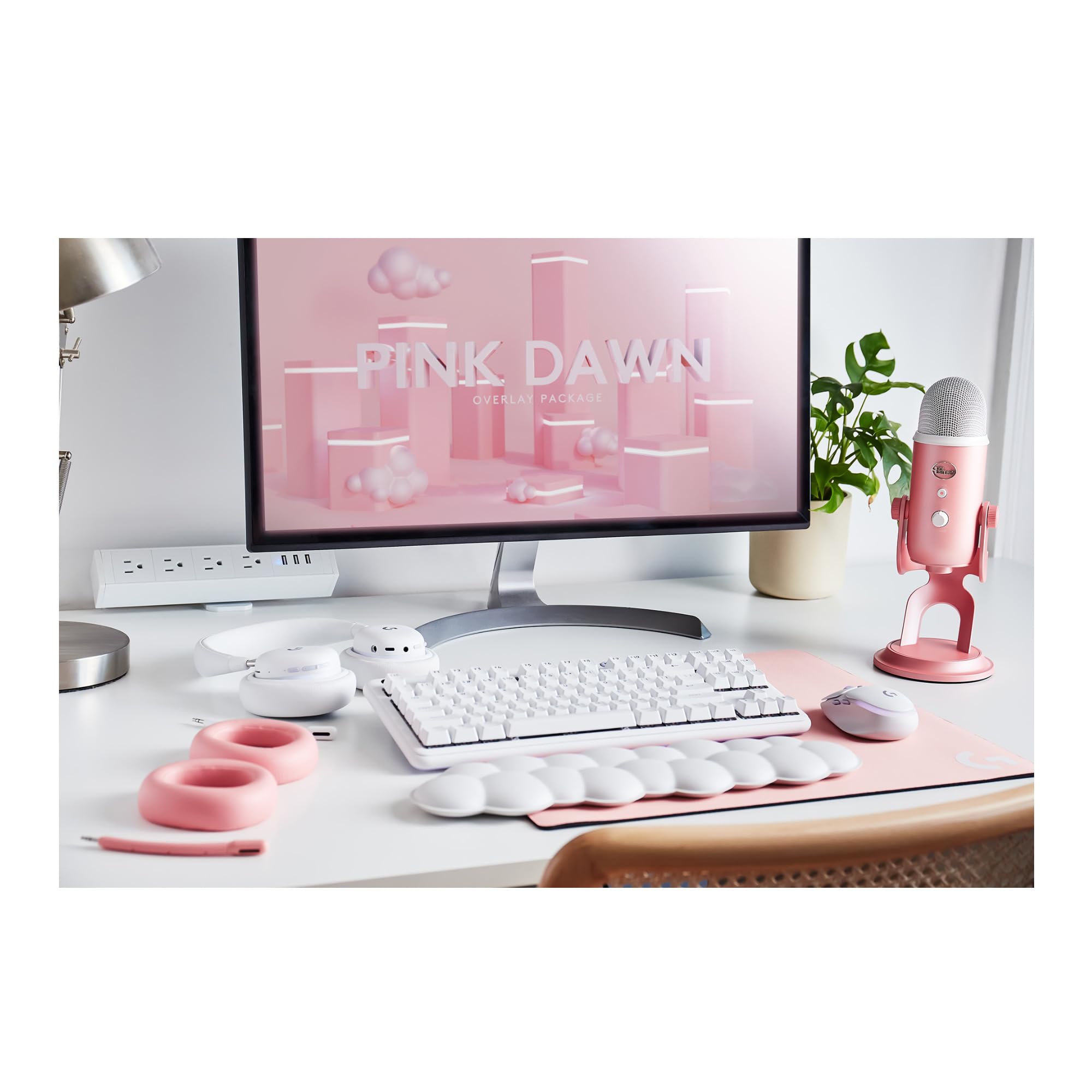 Logitech Creators Blue Yeti USB Microphone for Gaming, Streaming, Podcast, YouTube, Discord, PC, Studio Sound, Plug & Play-Dawn Pink