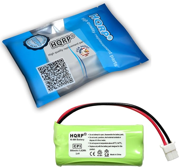 HQRP Cordless Phone Battery Compatible with VTech BT162342 / BT262342 / 89-1347-01-00/8913470100 / 89-1347-02-00/8913470200 / 2SNAAA70HSX2F Replacement