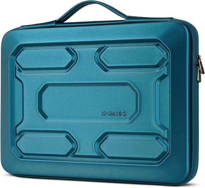 DOMISO 17 inch Laptop Sleeve with Handle Shockproof Waterproof EVA Protective Case for 17.3" ZBook Fury 17.3 G8/MSI GS73VR Stealth Pro/HP Envy 17/LG Gram 17"/ROG Strix GL702VS, Teal
