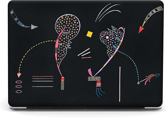 Berkin Arts for MacBook Pro 14 inch Cover A3401 A3185 A3112 A2992 A2918 A2779 A2442 with M4 M3 M2 M1 Chip(2021-2024 Release) Keyboard & Screen Cover Naive Art Illustrated (Two Sides by Kandinsky)