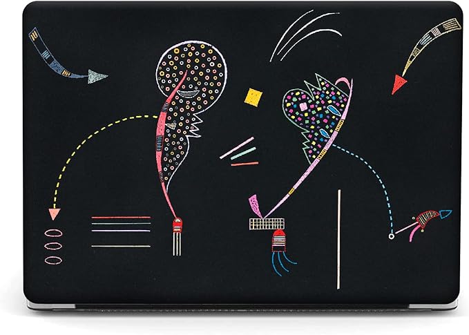 Berkin Arts for MacBook Air 13.6 inch Case A3240 A3113 A2681 (M4 M3 M2) 2025 2024-2022 Release with Keyboard Cover & Screen Naive Art Illustrated (Two Sides by Kandinsky)
