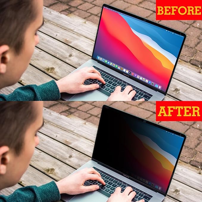 14-inch magnetic privacy screen, suitable for laptops with a 16:9 removable anti-glare filter, reduces blue light/compatible with HP, Dell, Acer, Asus, Samsung, Lenovo and other laptops.