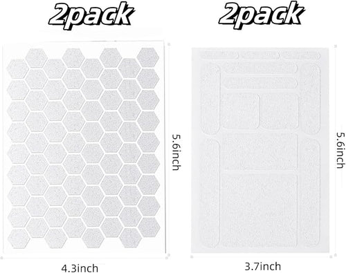 ACFELLE 4Pack Phone Grip Tape, Finger Grip Stickers Decal Waterproof Pre-Cut Non Slip Kit Adhesive Traction for Cell Phone Cases, Handles, Tools (4Pack Clear)