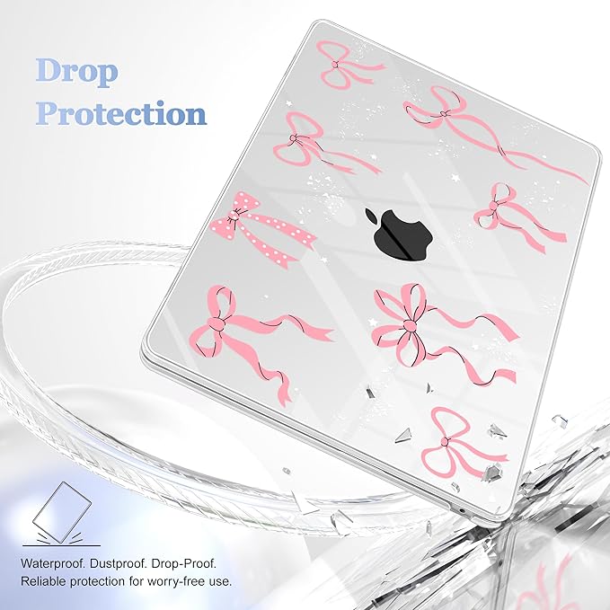 Case for MacBook Air 15 Inch 2025 2024 2023 Release M4 A3241 M3 A3114 M2 A2941, Hard Shell with Screen Protector & Keyboard Cover, Compatible with Touch ID, Star Bow