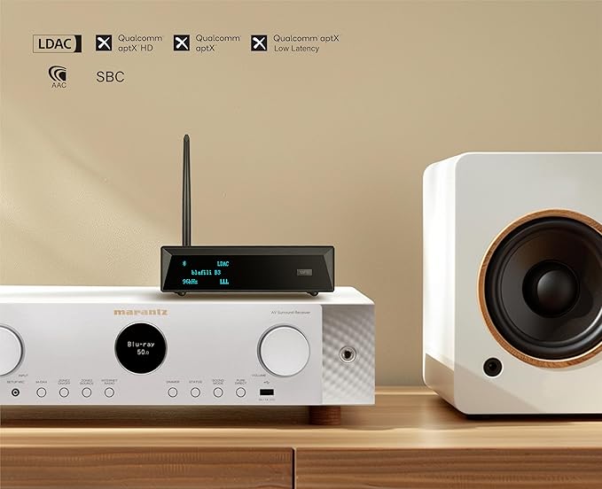 B3 Professional XLR Bluetooth v5.1 Music Receiver, LDAC & aptX HD Streamer, Built-in ESS DAC, Analog RCA, Digital Optical and COAXIAL Outputs, for Audio Mixer, DJ Speakers & PA System