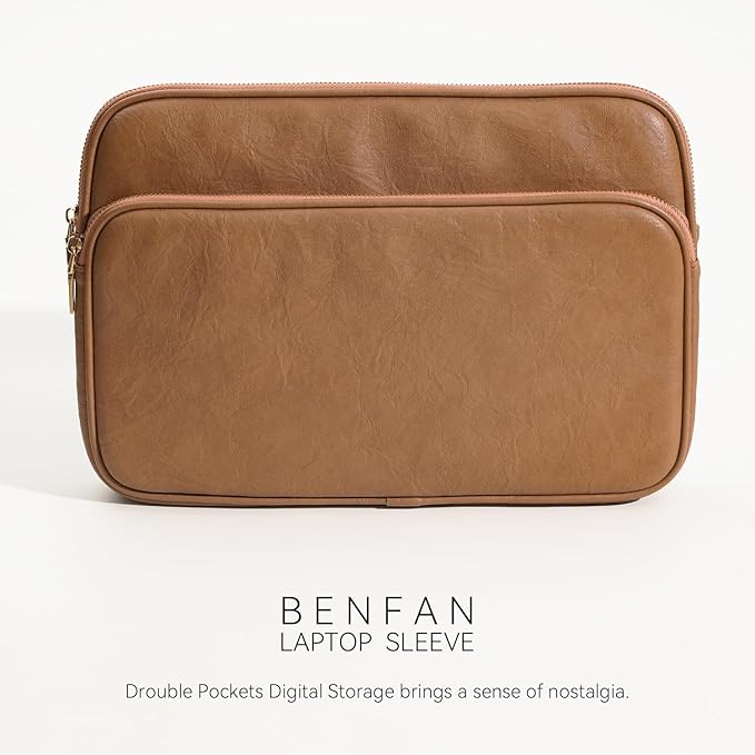 Laptop Sleeve Bag 14 Inch Compatible with MacBook Pro 14, MacBook Air 13, Surface Pro 9, Surface Laptop Studio Color Brown