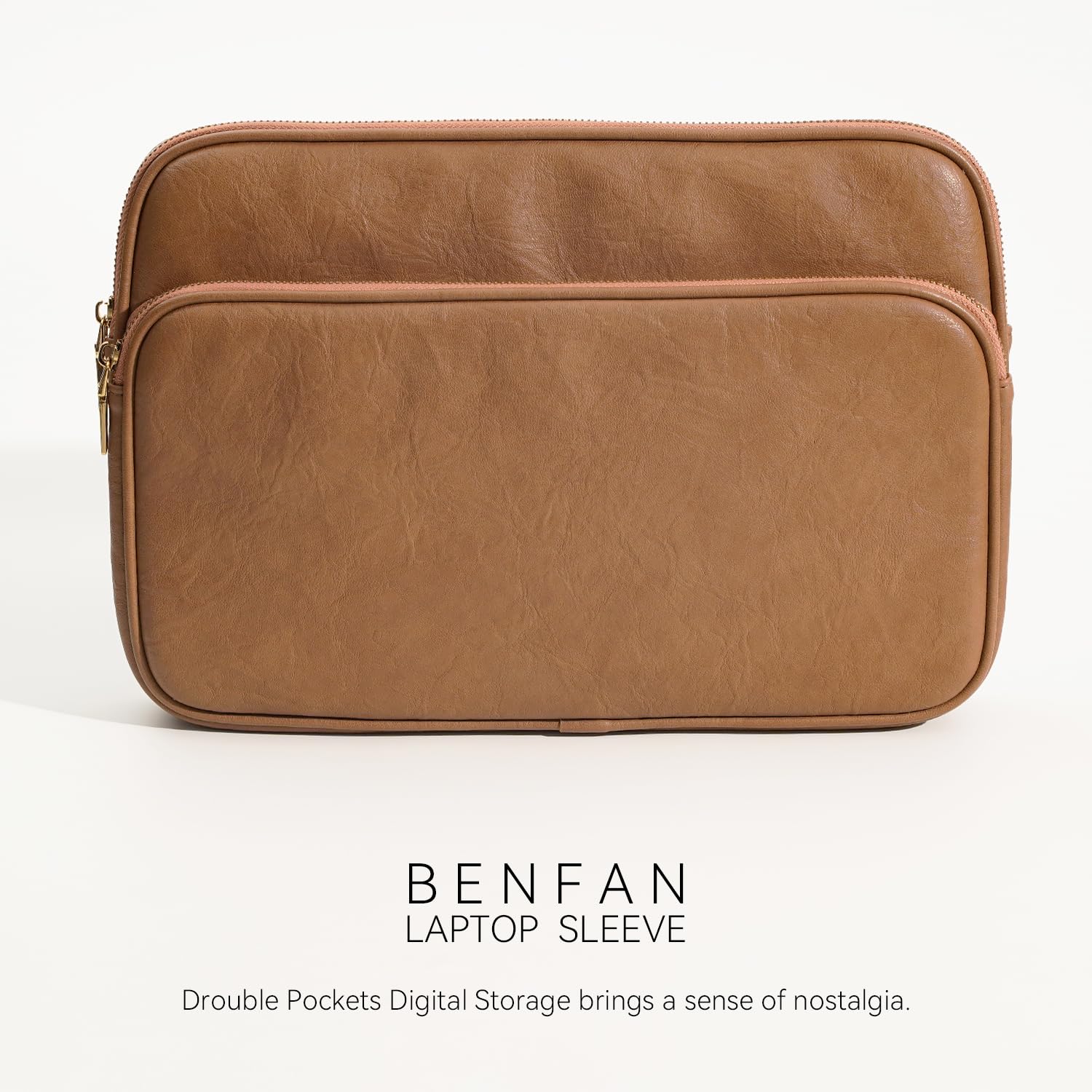 Benfan Laptop Sleeve Bag 14 Inch Compatible with MacBook Pro 14, MacBook Air 13, Surface Pro 9, Surface Laptop Studio Color Brown