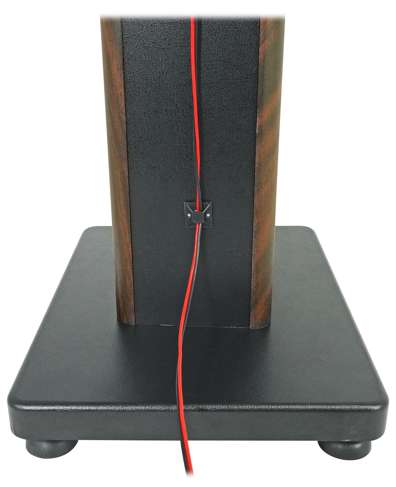 Rockville RHT28D Pair 28" Bookshelf Home Theater Speaker Stands, Dark Wood