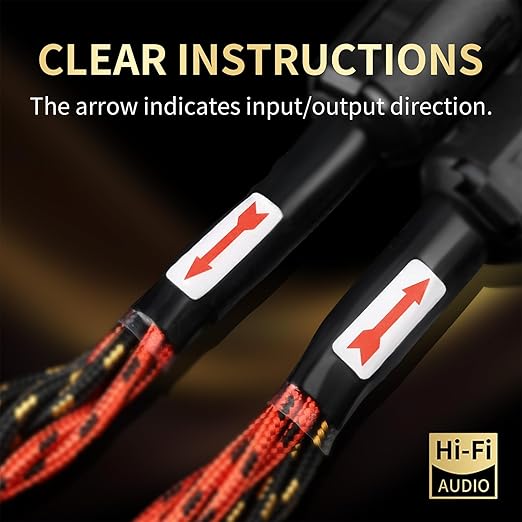 12 AWG Audiophile HiFi Speaker Audio Cable–4N OFC Core,24K Gold-Plated Banana Plugs with Nylon Braid,Compatible with Amplifier,Speakers,AV Receiver & Home Theater(6.56ft/2m) 2-Pack
