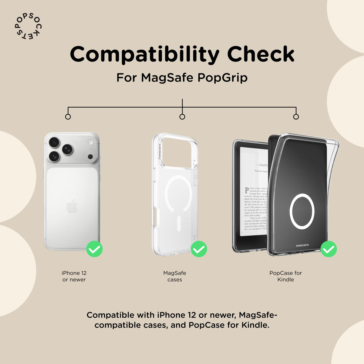 PopSockets Phone Grip for MagSafe, Magnetic Holder- Chartreuly