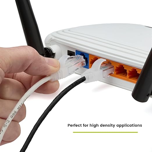 TRUECABLE Cat6 Component Rated Patch Cable, Unshielded (U/UTP), 2ft, Black, 28AWG Solid Copper, Snagless 10G High-Speed Ethernet Cable, PoE++ 4PPoE 100W, UL Listed, RoHS-3, 1 Pack