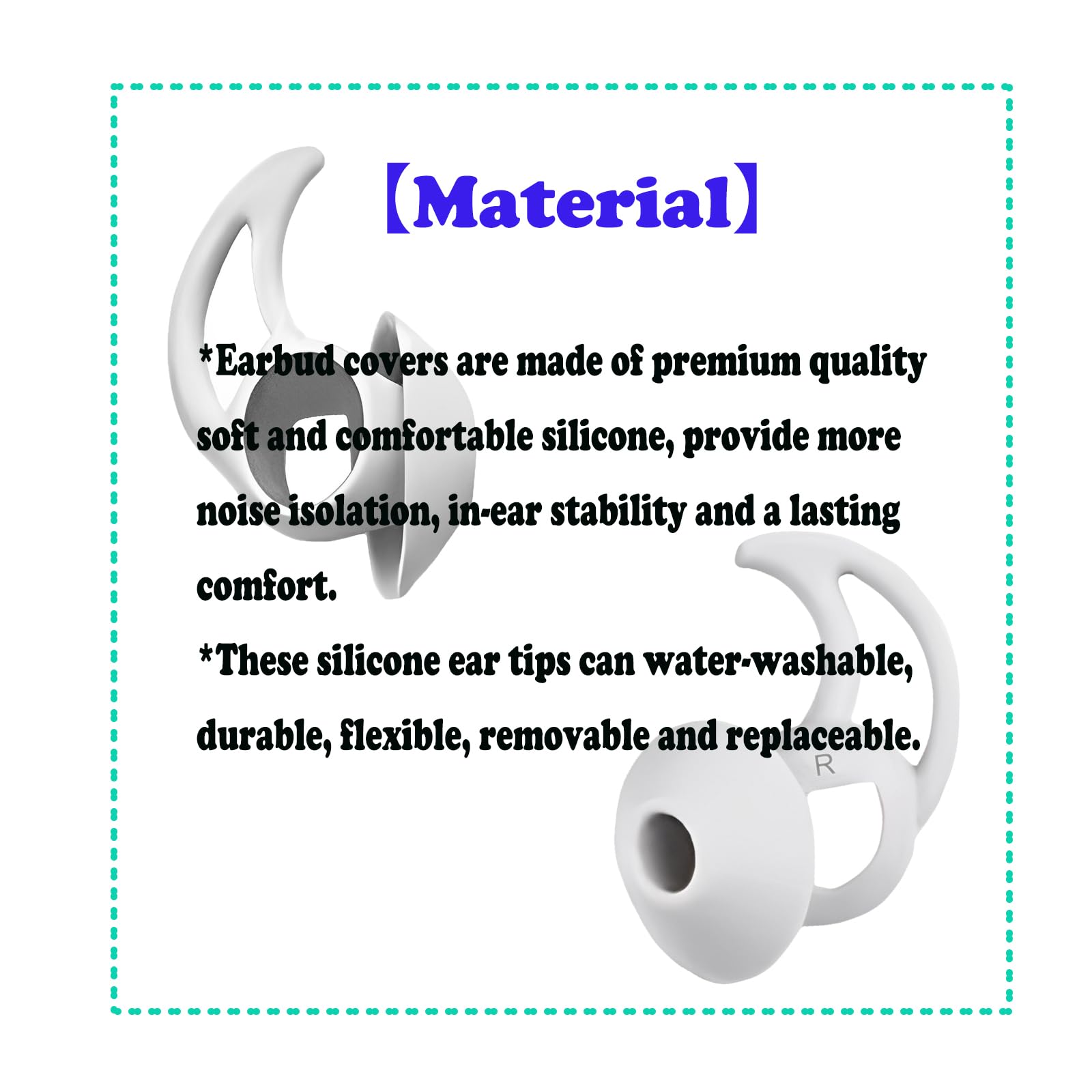 CYADCI Silicone Earbud Tips 3 Pairs Small Eartips Compatible with Bose QuietComfort Earbuds and Sport Earbuds