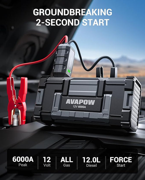 AVAPOW 6000A Car Battery Jump Starter Portable