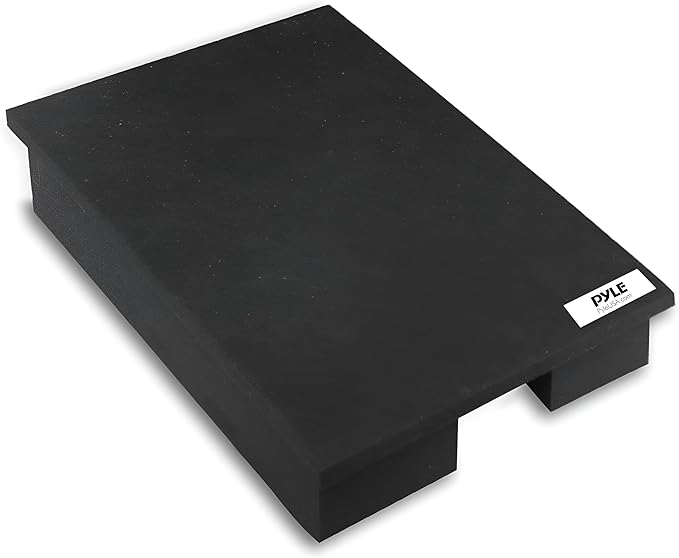 Pyle Sound Dampening Speaker Riser Foam - Audio Acoustic Noise Isolation Platform Pads Recoil Stabilizer w/ Rubber Base Pad For Studio Monitor, Subwoofer, Loud Speakers - PSI21 (22.3 x 15 x 3 Inch)