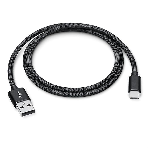 TV Remote USB C Charger Cable for Apple TV Remote 3rd/4th Gen, Siri Remote 3rd, MFi Certified Woven USB A to USB-C Cord Fast Charging for Samsung Smart TV Remote Control, Type C Charge Wire - Black