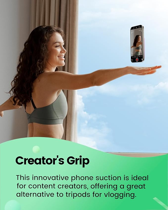 amBand Magnetic Suction Phone Mount Trendy Stocking Stuffers for Men Women Dad Mom Adults, Removable Brown Octo Cup Buddy Sticky Holder for Hands-Free Selfie/Video, Milk Tea