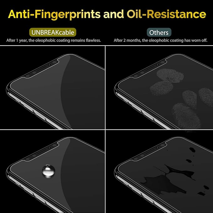 UNBREAKcable 3-Pack Screen Protector for iPhone 11 Pro Max/iPhone Xs Max, Double Shatterproof Tempered Glass [Easy Installation Frame] [9H Hardness] [HD Clear] [Case Friendly] for iPhone 6.5 inch