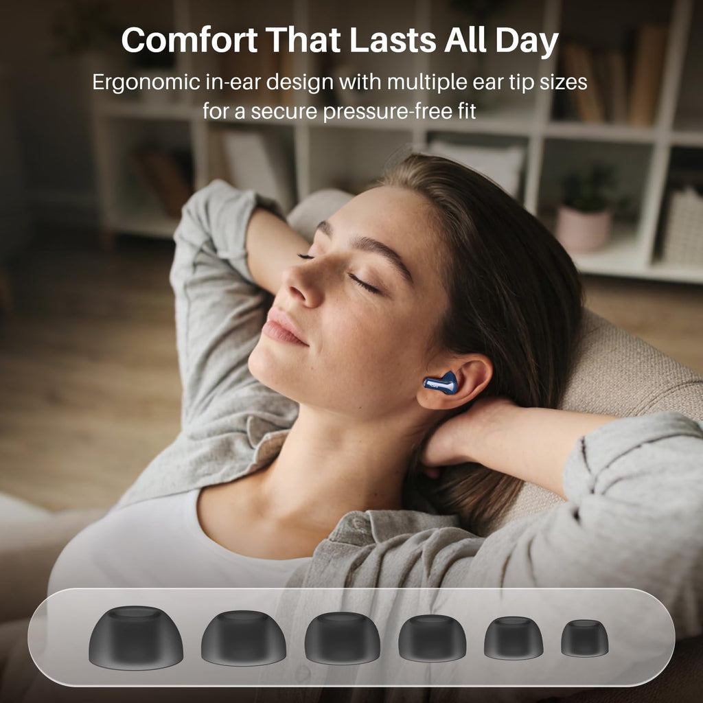 TOZO Hybrid Active Noise Cancelling in Ear Wireless Earbuds, 68H Playtime