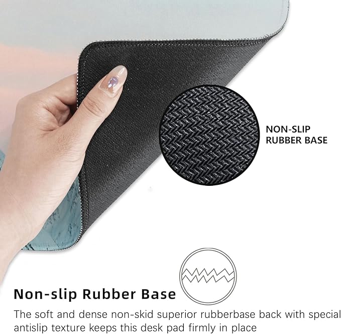 Adorable Squirrel Gaming Mouse Pad, Colorful Tulip Mousepads for Gaming Home Office Work, Extended Mats Computer Keyboard Laptop, 31.5×11.8 Inch Large Desk Mat with Non-Slip Rubber Base