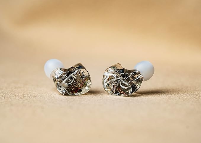 Linsoul Kiwi Ears Orchestra Lite Performance Custom 8BA in-Ear Monitor IEM with Detachable 4-core 7N Oxygen-Free Copper OFC Cable, Handcrafts Faceplate for Audiophile Studio Musician (Clear)