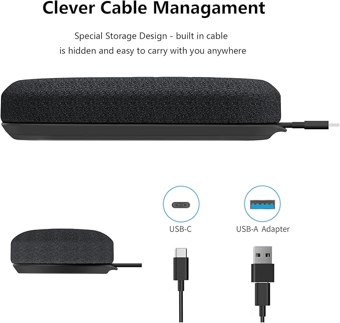 USB Speakerphone, Conference Computer Speakers with Microphone for Home Office Calls, 360 Degree Enhanced Voice Pickup, Noise Reduction, Echo Cancellation, Compatible with Zoom, Teams, Skype