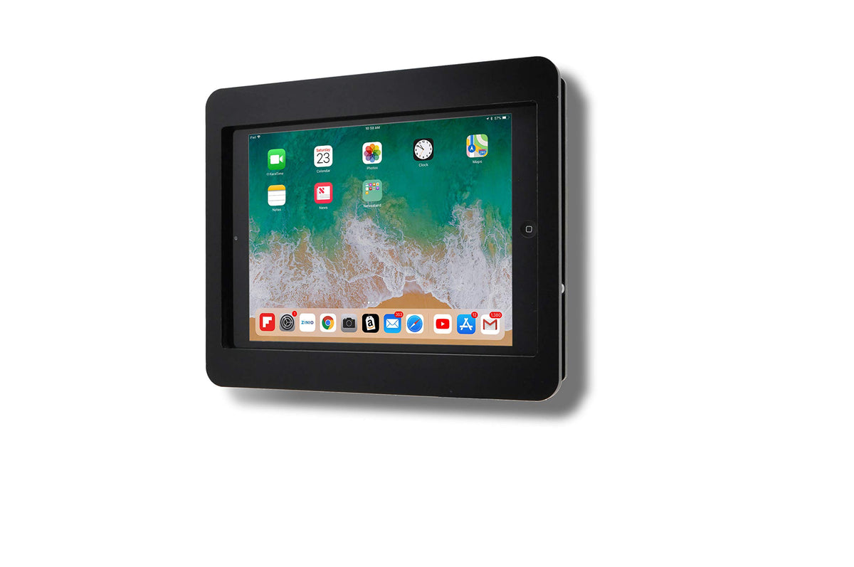TABcare Anti-Theft Acrylic VESA Enclosure for Apple iPad mini 4/5 8" with Free Wall Mount Kit & 90-Degree Angle Charge Cable (iPad mini 4/5 8", White)