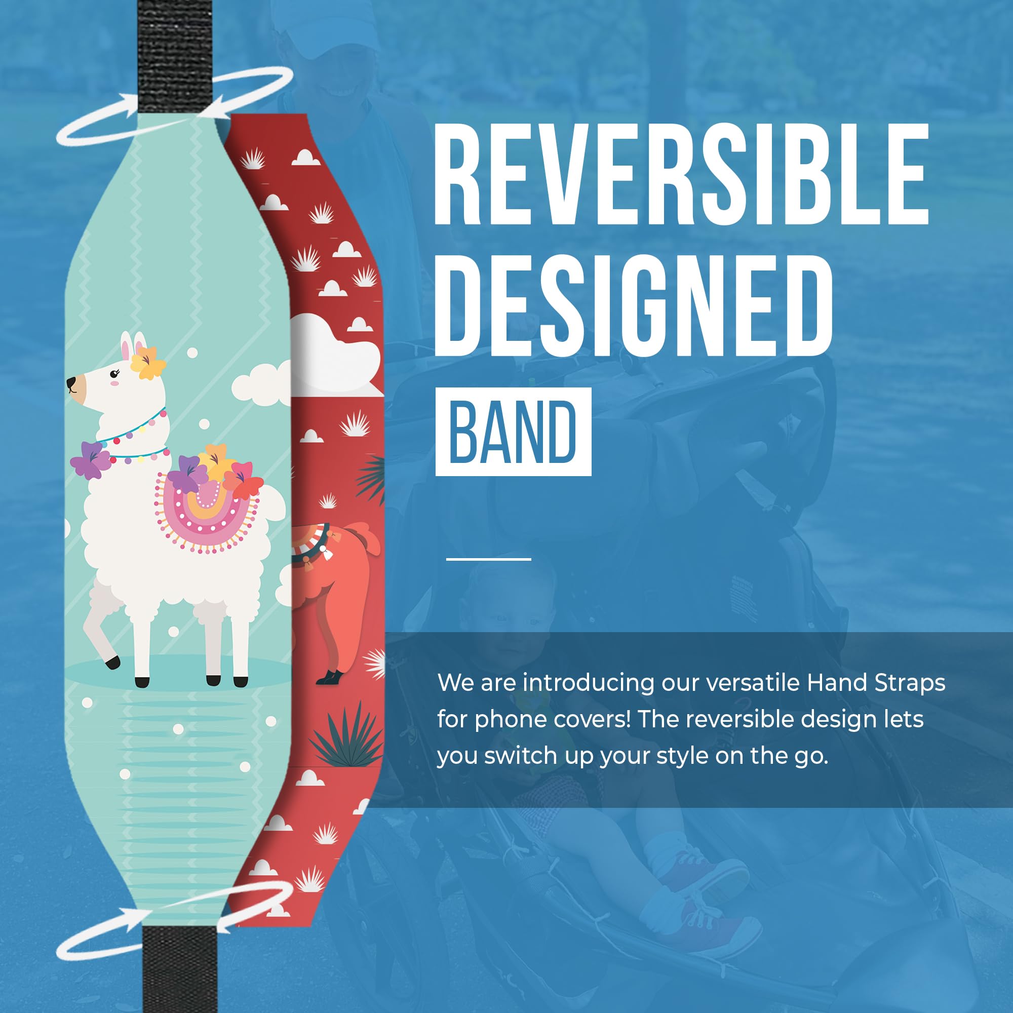 Switchbands Aesthetic Animal Phone Grip Strap – Reversible Elastic Strap, Adhesive-Free, Ergonomic Hand Support, Arthritis Friendly, Wireless Charging Compatible, Universal Fit – Como se Llama