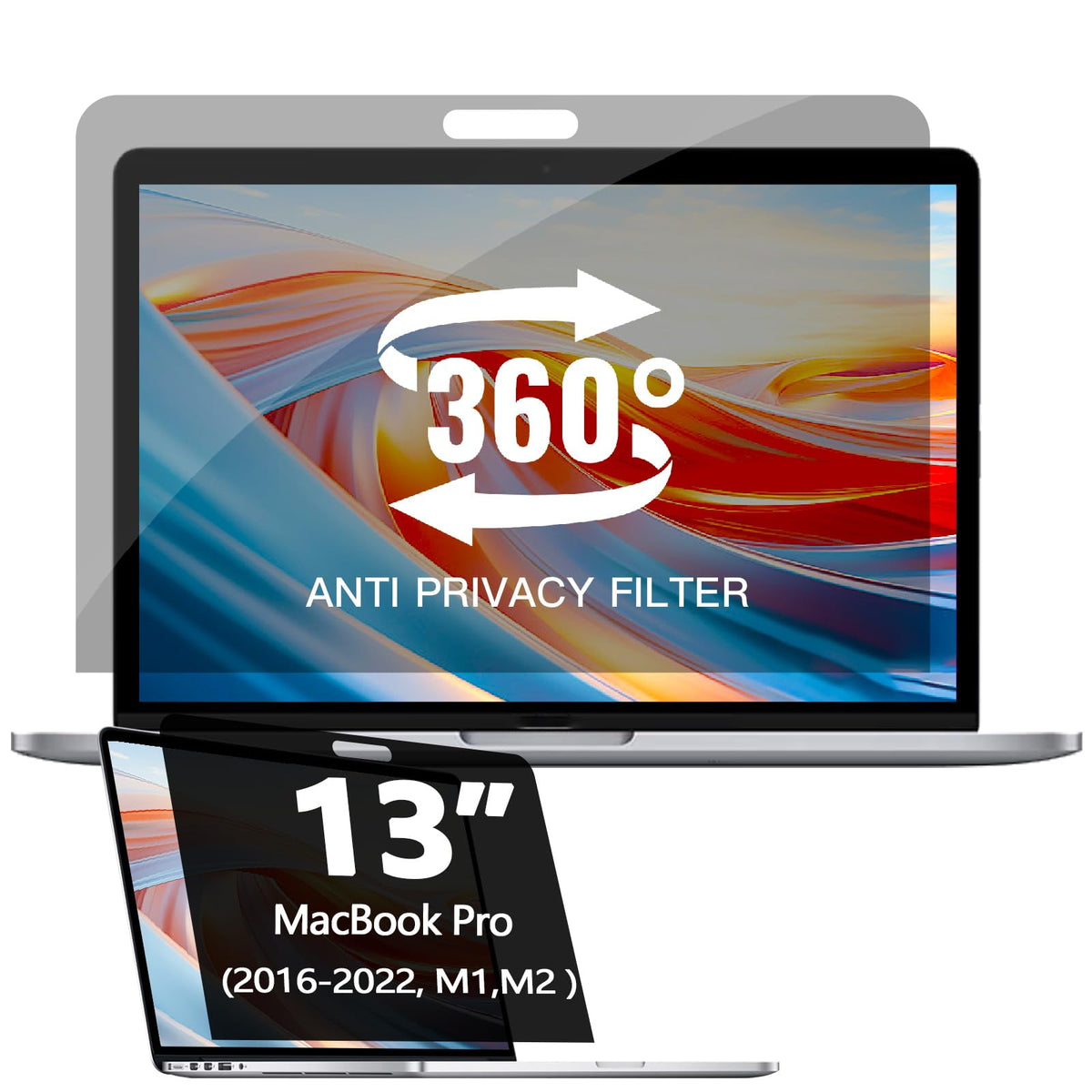 Halloive 360° Privacy Screen Protector for MacBook Pro 16 Inch (2021-2026)