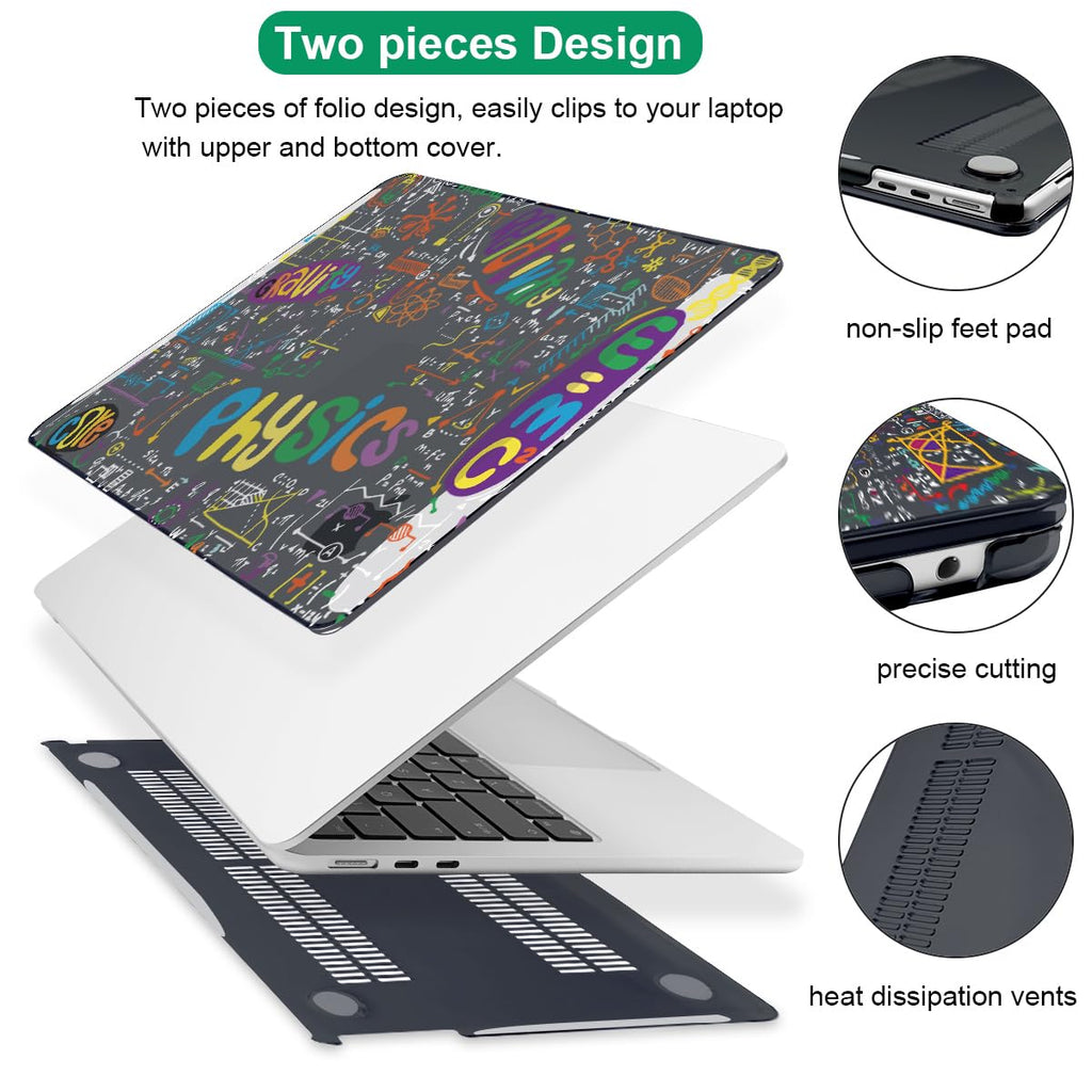 LCMOCICO for MacBook Air 13 Inch Case 2026 2025 2024 2023 2022 Release M5 A3449 M4 A3240 M3 A3113 M2 A2681, Scratch Resistant Plastic Hard Shell Case for MacBook Air 13.6 M5, Physical Chemistry1