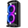 QxbJoy Portable Bluetooth Speaker: 160W Peak Powerful Loud Sound Deep Bass Wireless Boombox Large Subwoofer 15 Hours Battery Life Fast Charging with Led Light Show for Party Outdoor Camping Backyard
