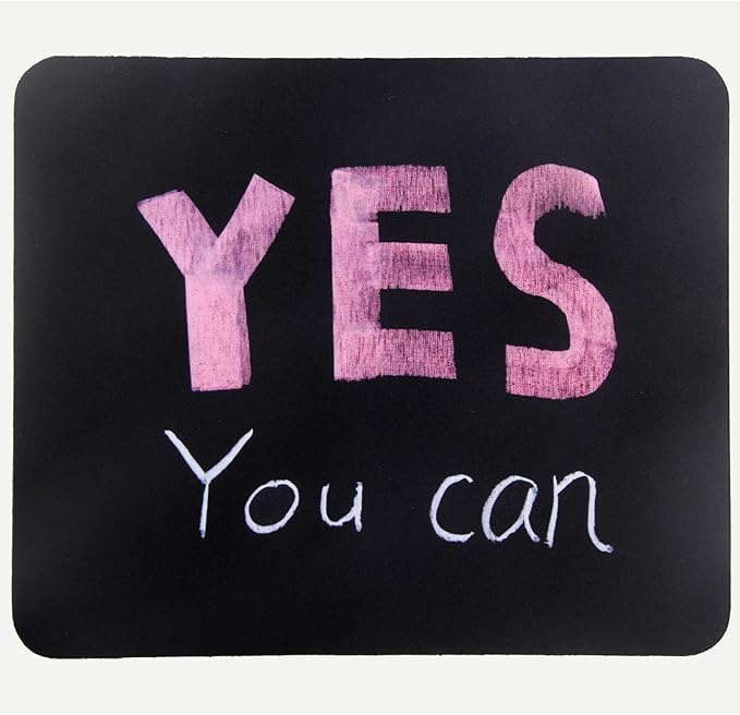 Mouse Pad, Gaming Mouse Pad, Non-Slip Rubber Base Mouse Mat with Designs for Laptop, Computer & Office, 9.5 x 7.9 x 0.12 inches (Yes You Can)