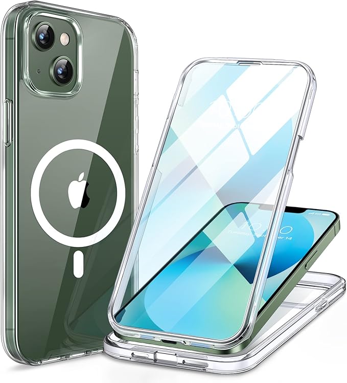 Miracase Glass Series for iPhone 11 Case 6.1 inch, Upgraded Full-Body Rugged Phone Bumper Case Cover with Built-in 9H Tempered Glass Screen Protector and Camera Protector