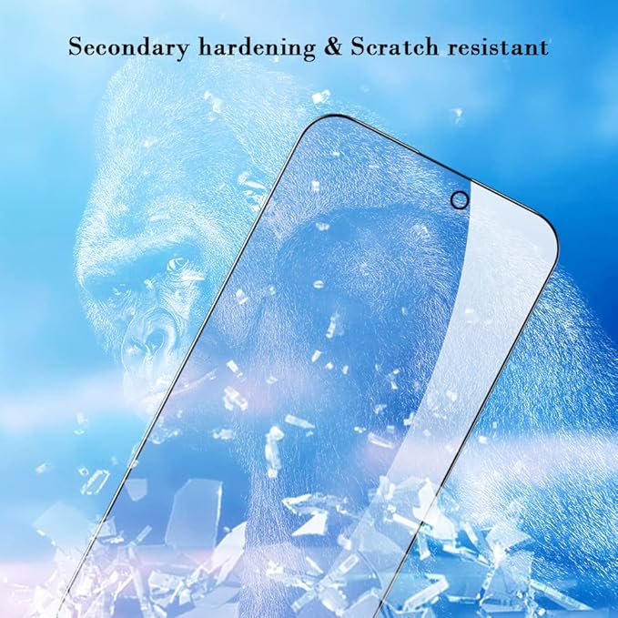 PERFECTSIGHT Sapphire Anti Blue Light Screen Protector Designed for iPhone 14 Pro Max - Eye Protection Diamond Hard Tempered Glass - HD Clear Military Grade Shatterproof Easy Installation (6.7 inch)