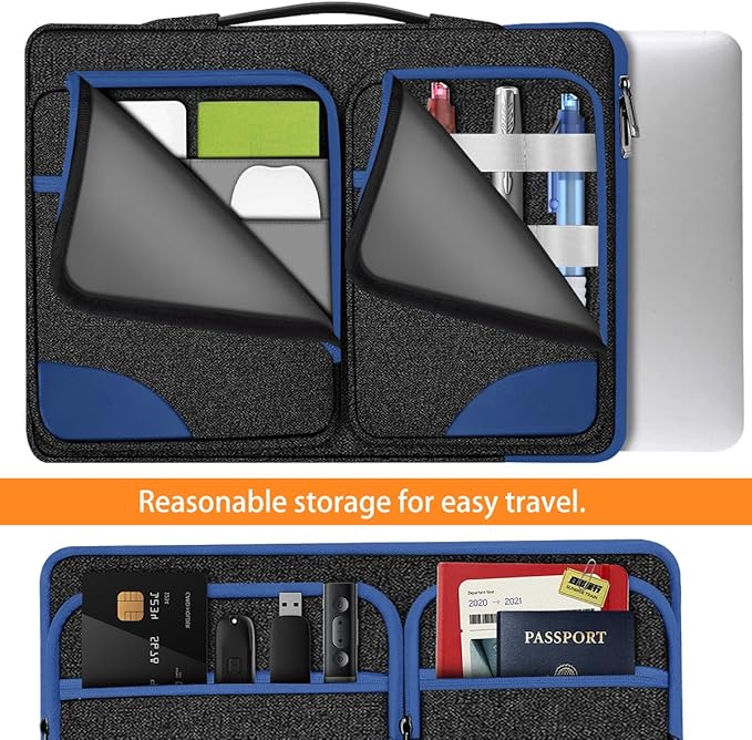 ZINZ Laptop Case 15 15.6 16 inches Sleeve Slim Briefcase Spill-Resistant Handbag for Most Popular 15" 15.6" 16" Notebooks，B01BL02